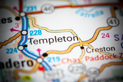 Templeton,California,Usa,On,A,Map